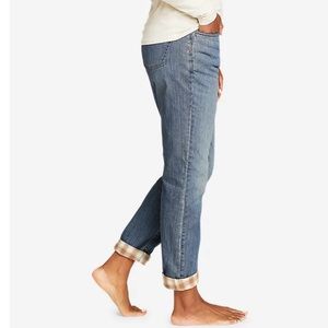 NWT Eddie Bauer flannel lined jeans, 2 petite
